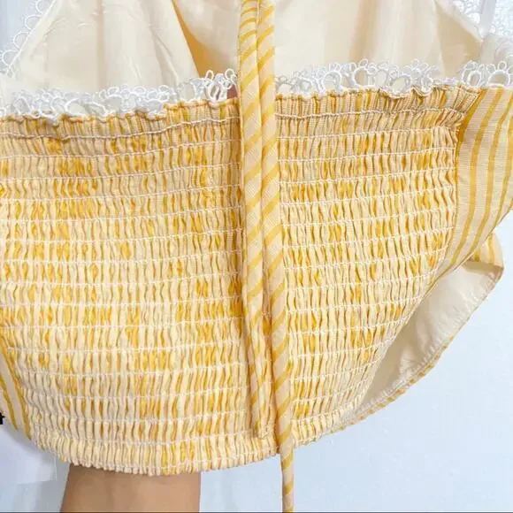 NWT Revolve x LPA Acerra‎ Yellow Striped Crop Top - Picture 4 of 10